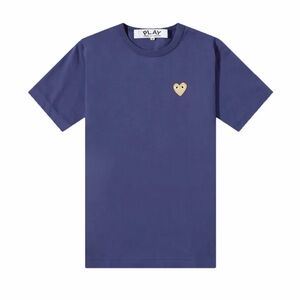 Comme des Garcons PLAY Boy’s Navy Heart Logo Tee Size Large